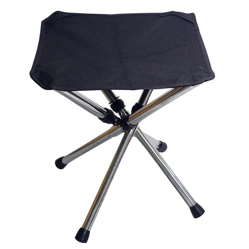 Portable Outdoor Telescopic Folding Camping Chair - Stainless Steel Fishing Stool