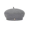 VARZAR VA Curved Oval Metal Blended Beret Gray