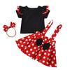 Baby Girl Minnie Mouse Party Tutu Dress Outfit With Bow Headband