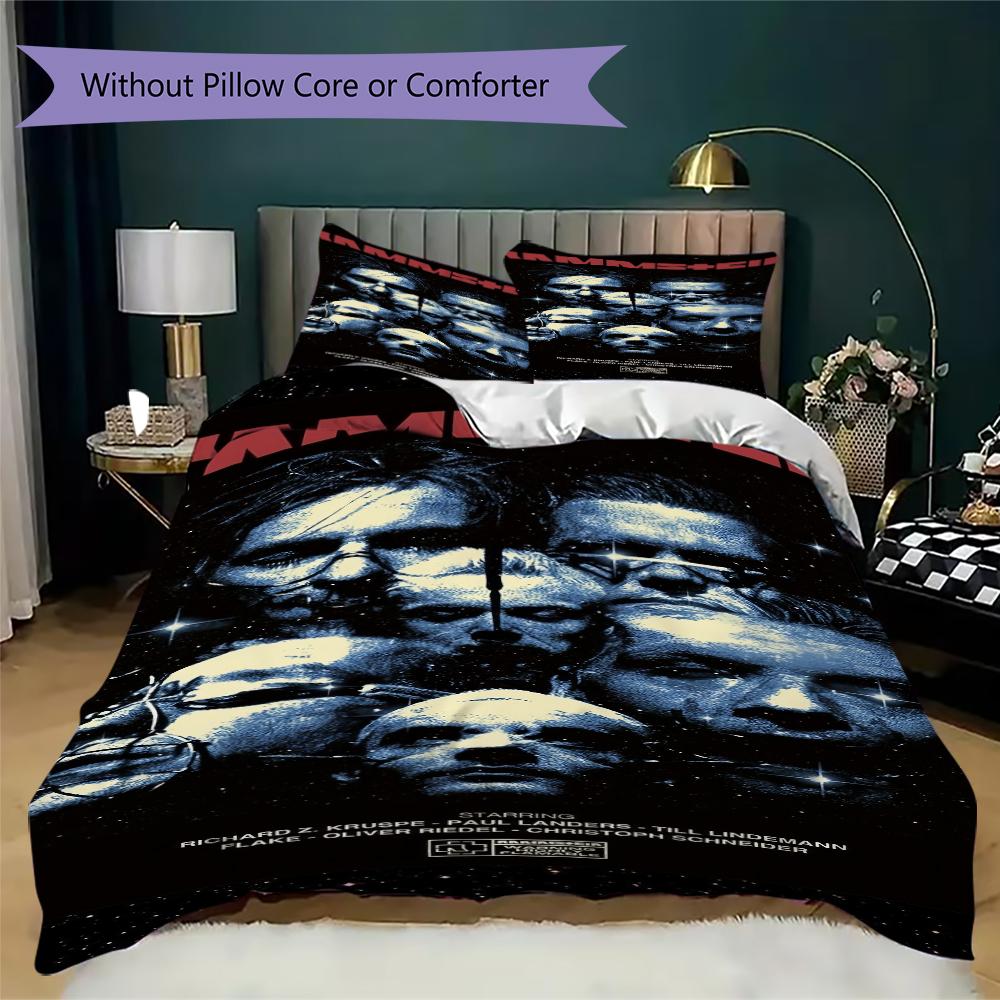 Rammstein German Industrial Metal Band Bedding Without Core 1 Duvet Cover 2 Pillowcase Without Core Soft And Comfortable