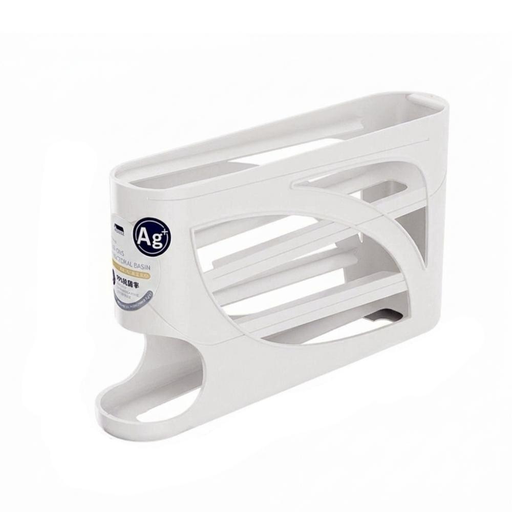 Anti-Drop Rolling Egg Storage Box Plastic Egg Holder  Refrigerator белый