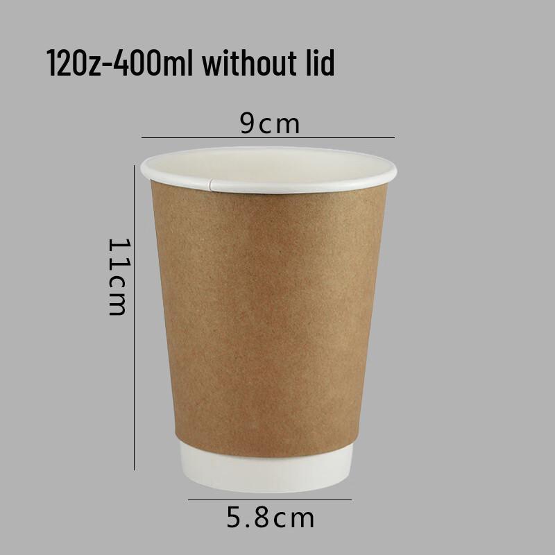 Shixun Commercial Kraft Corrugated Double-Layer Paper Cups