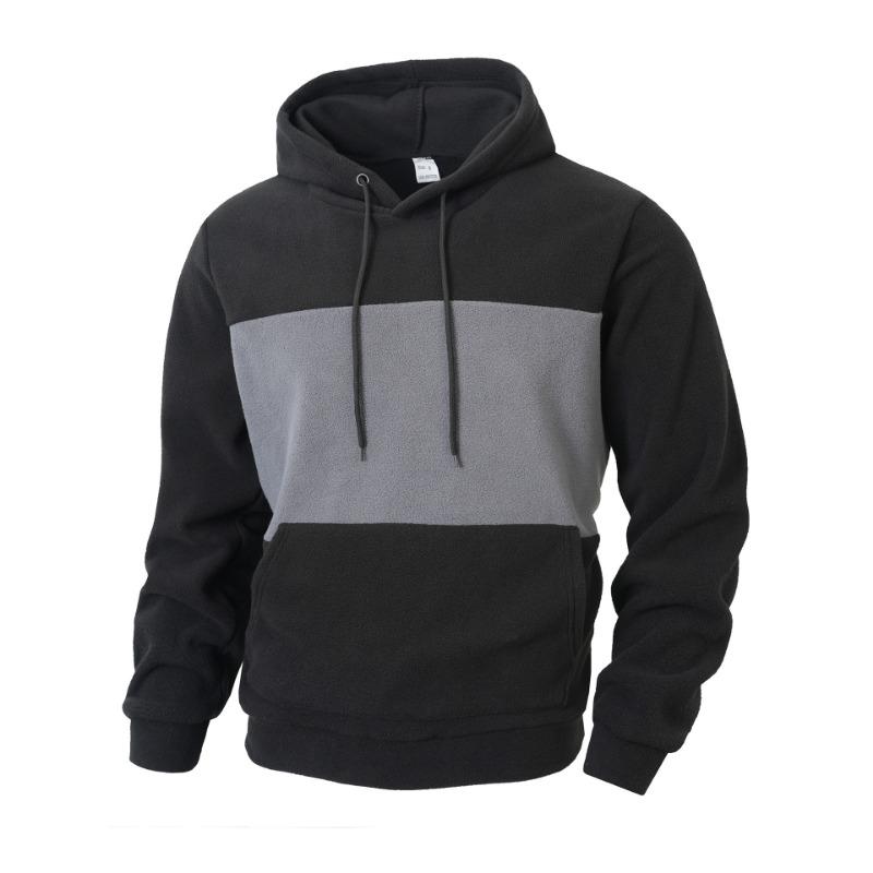 Men S Color Block Hooded Sweatshirt Casual Autumn Winter