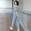 Korean Style Women's Denim Overalls - Slimming European Jumpsuit for Summer