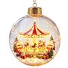 Clear Christmas Ball Ornament, Glowing Hanging Decoration for Holiday Tree and Home
