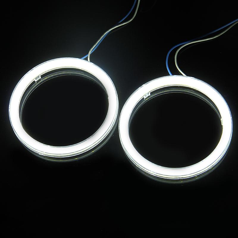1 Pair 85/95mm COB Halo Ring Bulb Daytime Running Headlight Lamp Car LED Angel Eyes Light Yellow/Blue/White Accessories