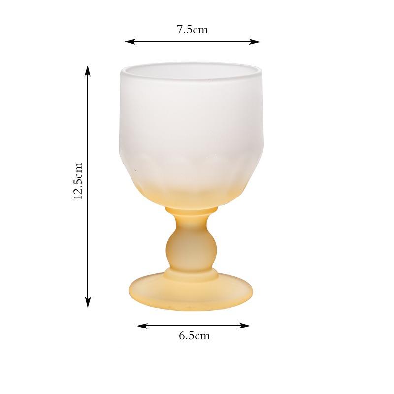 1PC Glass Cup Drinkware Medieval Goblet Premium Sense Retro Sparkling Fruit Wine Drinking Set Household Goods