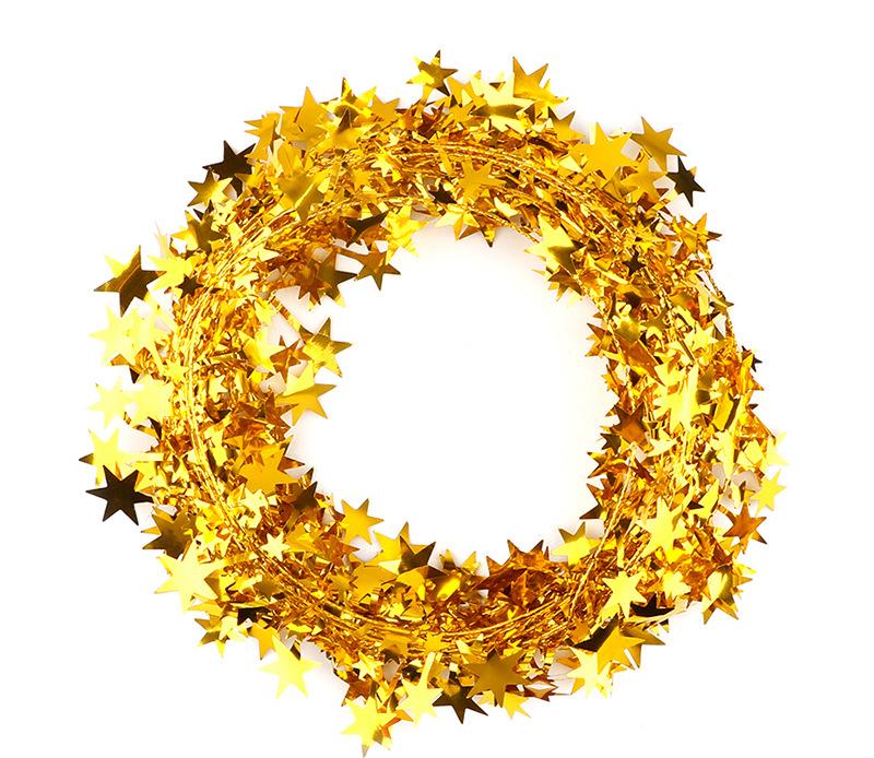 2 Stück Festival Fünfeckiger Sternförmig 7,5 Meter Drahtschleife Dekoration Weihnachtsbaum Heim Atmosphäre Party Spaß Dekoration