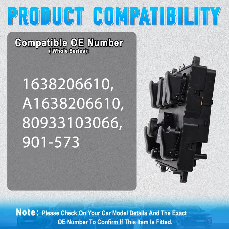 Front Left Power Window Switch  A1638206610 1638206610 For Mercedes-Benz ML320 W163 Series 1998–2003