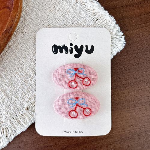 Japan and South Korea Xiaoxiang Style Pattern Oval Bb Clip Temperament Hairpin High-end Girl Broken Hair Headdress Bangs Hair Accessories Hairpin