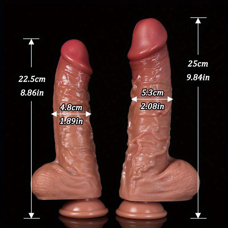 Realistic Liquid Silicone Dildo – Soft Flesh Double Layer Design with Veins, Strong Suction Cup, Anal Plug & Masturbator for Men & Women