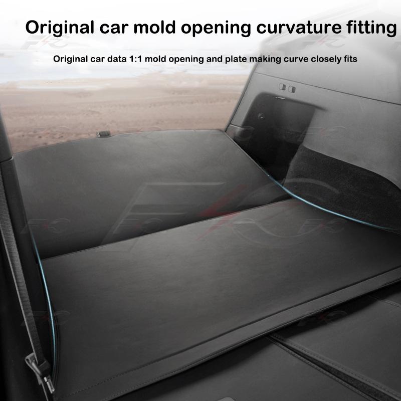 For Tesla New Model Y Juniper 2025 Leather Trunk Mats Rear Seat Back Protector Pad Backrest All Weather Liner Pet Anti-kick Pad