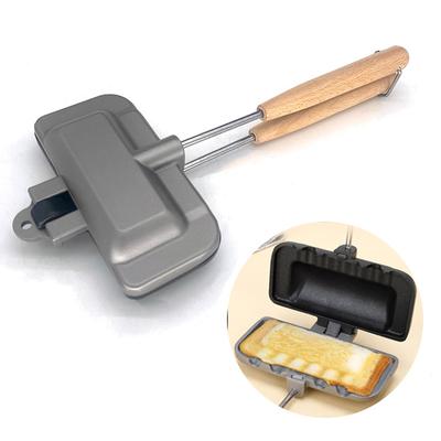 Double-Sided Sandwich Pan Foldable Sandwich Maker Non-Stick Frying Pan for Bread Toast Breakfast Machine Pancake Maker