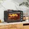 28 L Toaster Oven, Compact Oven for Cooking and Grilling, Electric Oven with Baking Tray, Grill Rack, 2600W, Black