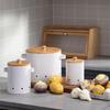 Vintage Style Potato Onion Garlic Storage Container with Ventilation Holes Space Saving Kitchen Storage Bins