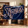 Detroit Tigers (1) Personalized Name Blanket Soft Cozy Gift for Sofa Bed Couch Home Decoration