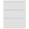 VidaXL Buffet Blanc 60x35x76 cm Bois d'ingénierie