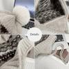 Warm Fair Isle Style Beanies Wool Lei Feng Hat Retro Jacquard Knitted Hat  Girls