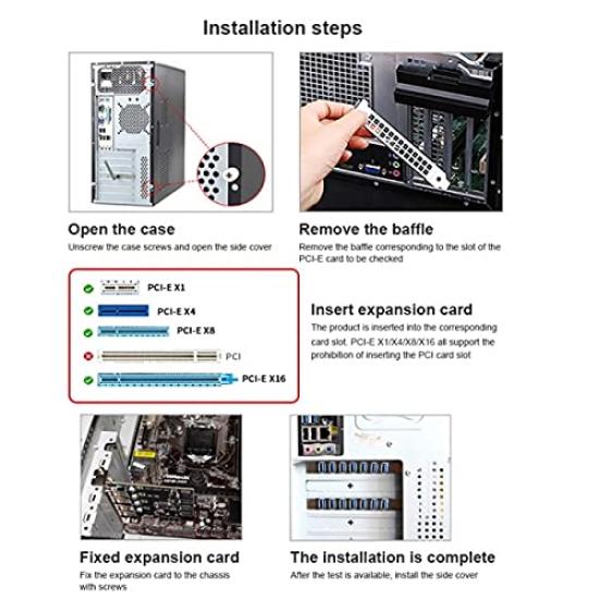 Cablecc 7 Port to HUB PCI Express Expansion Card Adapter 5Gbps for Motherboard PCI-E USB3.0