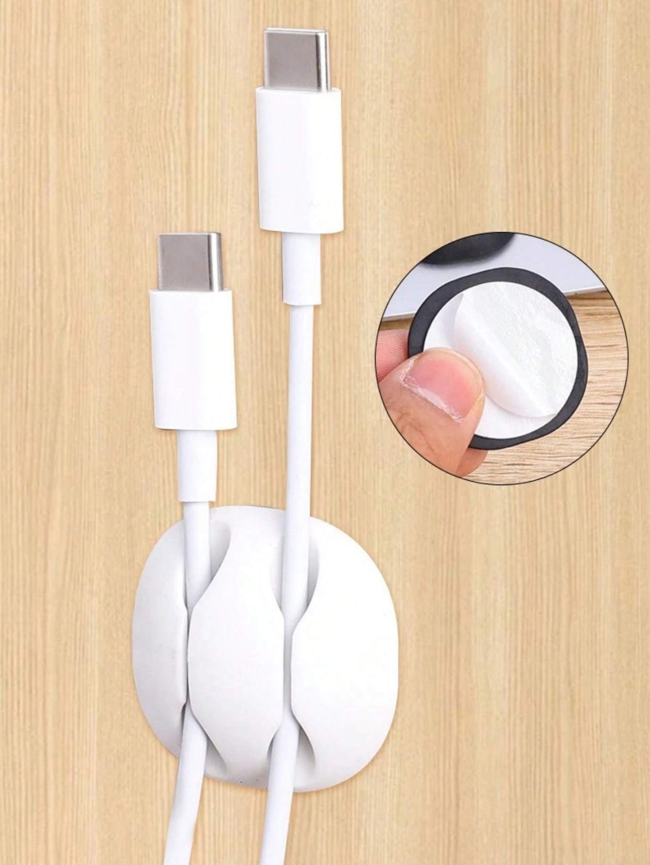 

1Pcs Silicone Cable Clips Multi-Purpose Data Cable Charge Cord Organizer Clamp Car Home Office Desk Self-Adhesive Cord Wire Holders белый