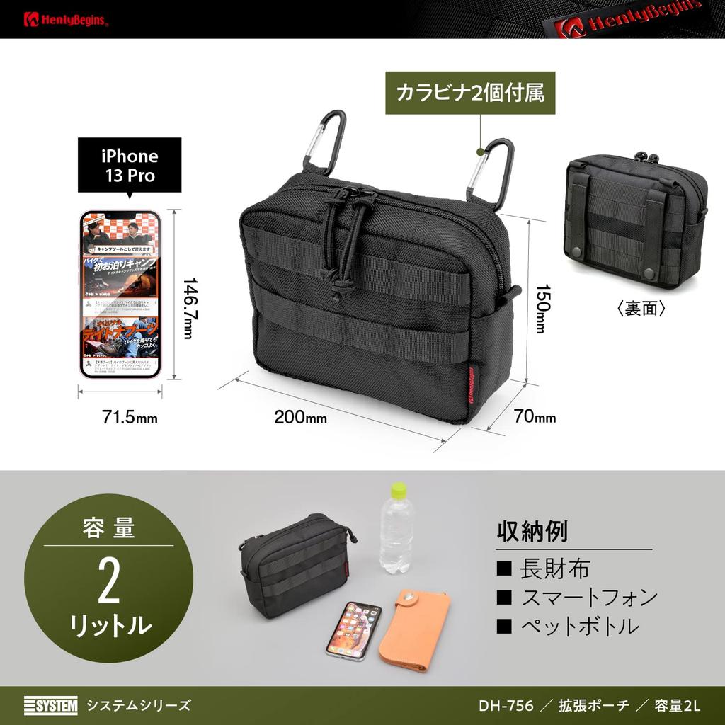 Henly Begins Daytona Bike Seat Bag SYSTEM System Pouch 2L