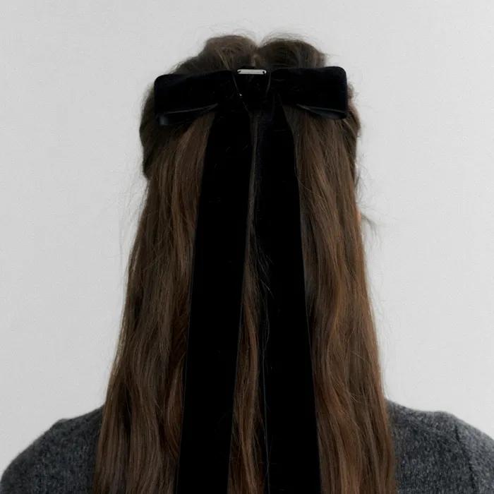 Classic Velvet Ribbon Hair Pin XL (L233MHA050)