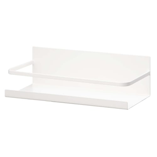 Yamazaki Magnetic Spice Rack, White, Approx. W24.5 x D11 x H8.5cm, Plate, Kitchen Rack, Seasoning Rack, Kitchen Storage, Product Number 2410