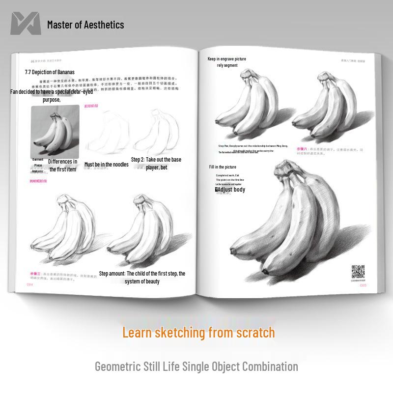 Beginner's Guide To Sketching: Video Teaching & Hand-Painted Techniques