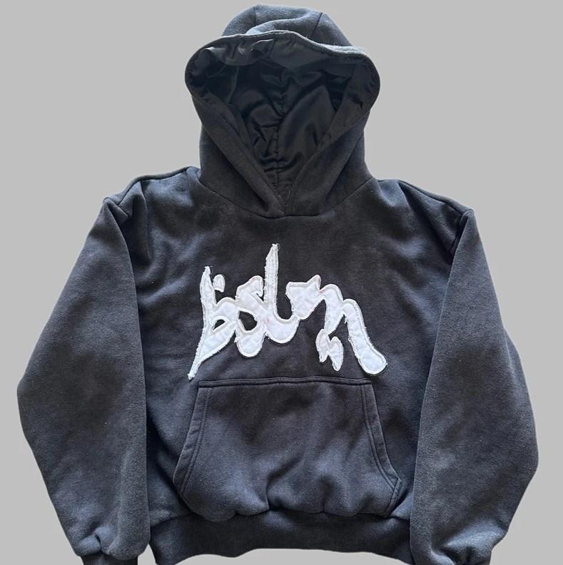 Felpa con Stampa di Lettere Unisex e Pantaloni Larghi Tuta Hip Hop Set da 2 Pezzi