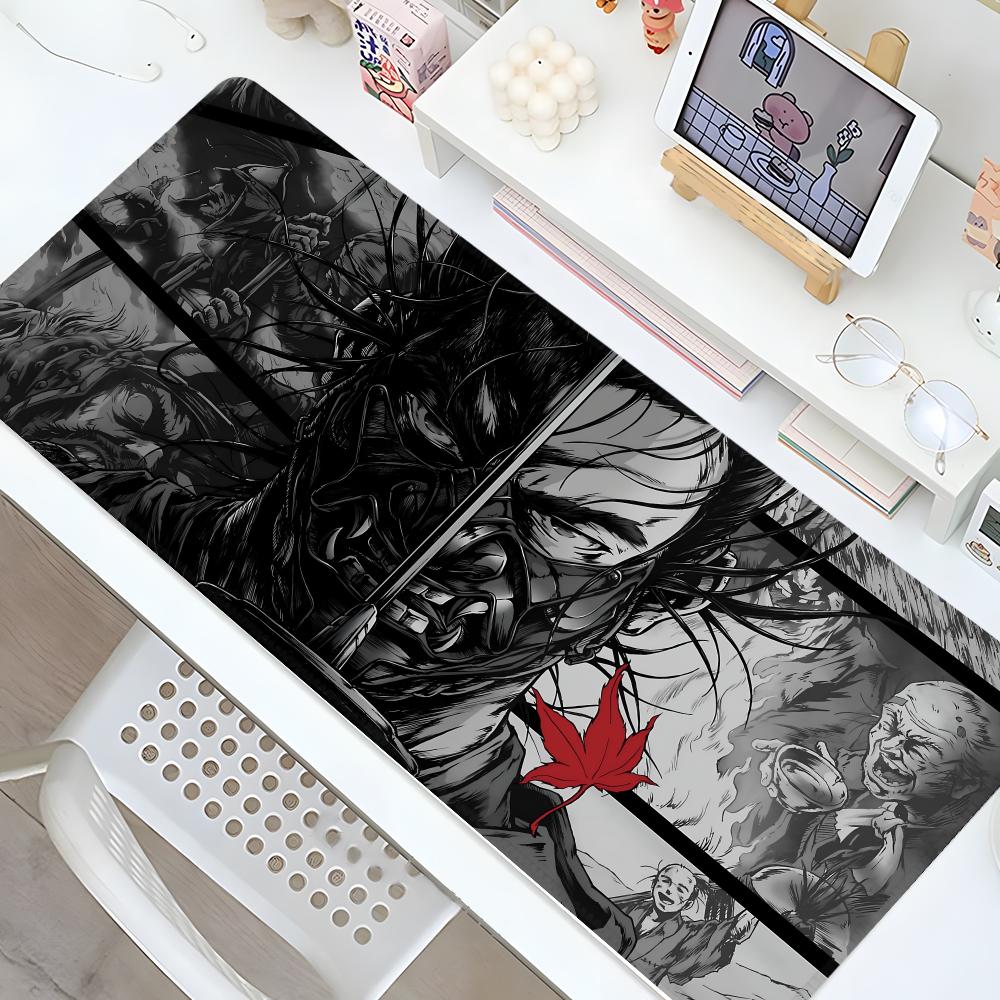 Ghost Of Tsushima Mouse Pad Gaming Locking Edge Big Computer Gamer Large Rubber Art Mousepad Desk Decor Laptop Desk Mat