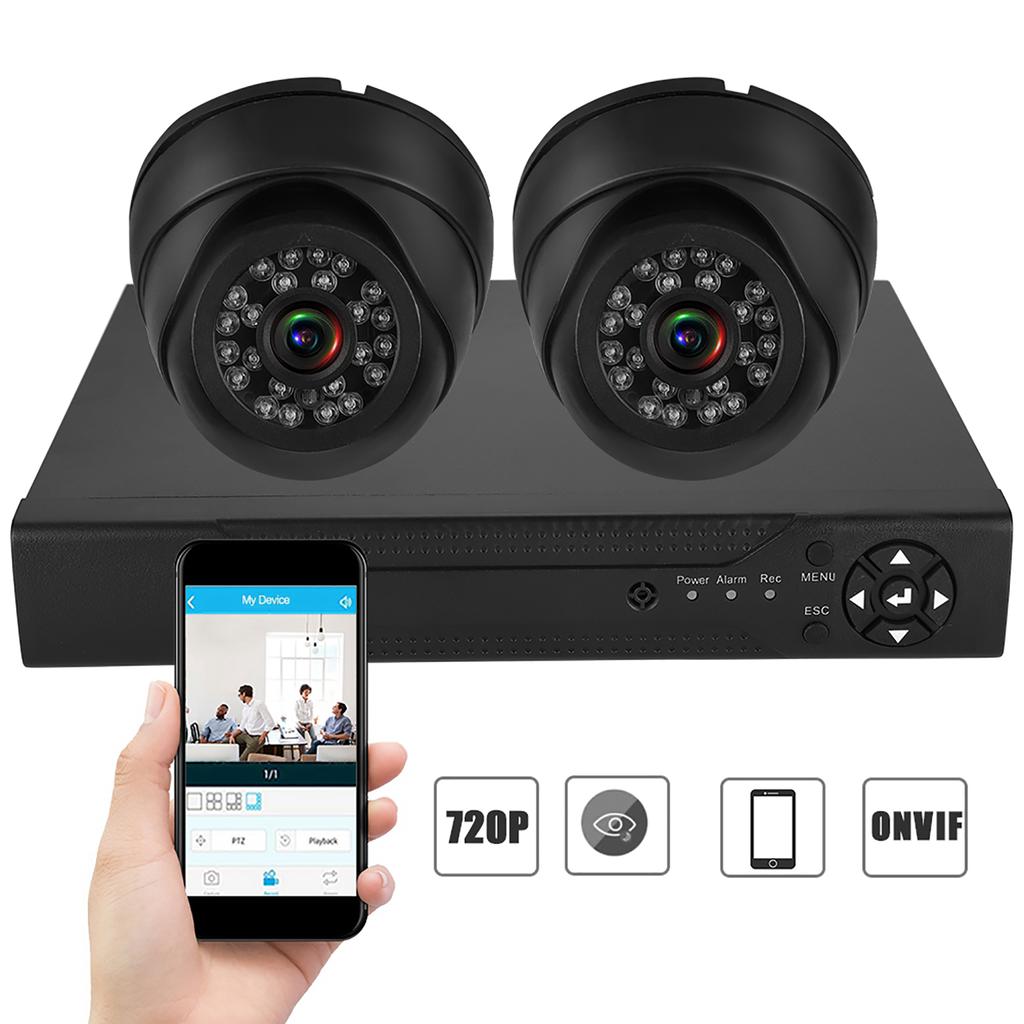 2CH ADH HD 100W 720P 5?in?1 for Security Camera System DVR Kit