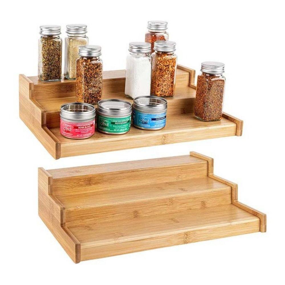 Space-Saving Spice Jar Storage Set Multi-Tier Seasoning Organizer 3-Tier Spice Rack  Restaurant