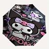 Kuromi,Sanrio Automatic Umbrella-Foldable, Durable 8-Bone Design, Compact and Stylish, Great for Camping, Halloween, Christmas, Mother's Day