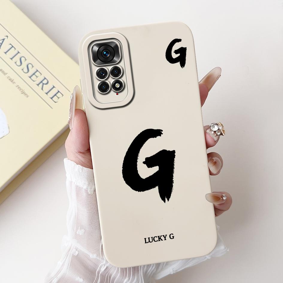 For Xiaomi Redmi Note 11S 4G Case Lovely Letters Soft Silicone Shockproof Phone Cover For Redmi Note 11 Pro Plus Note11 4G Funda