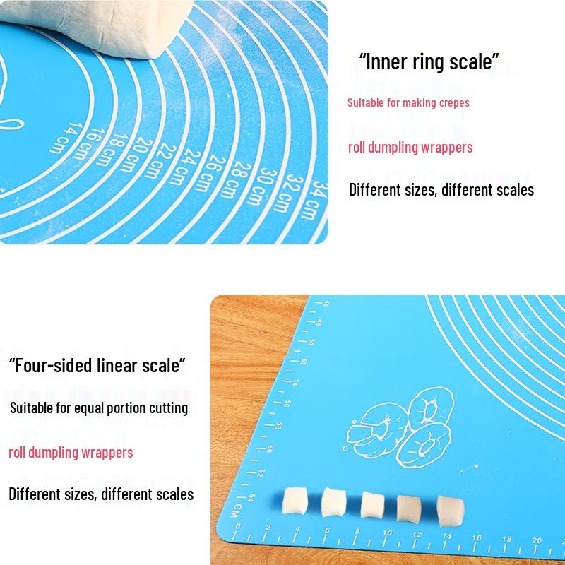 Food-Grade Thickened Silicone Kneading and Baking Mat
