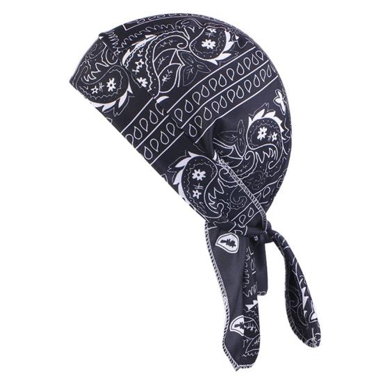 Cappello da Pirata in Tessuto Traspirante con Stampa di Anacardi Poliestere Spandex 1 Pezzo