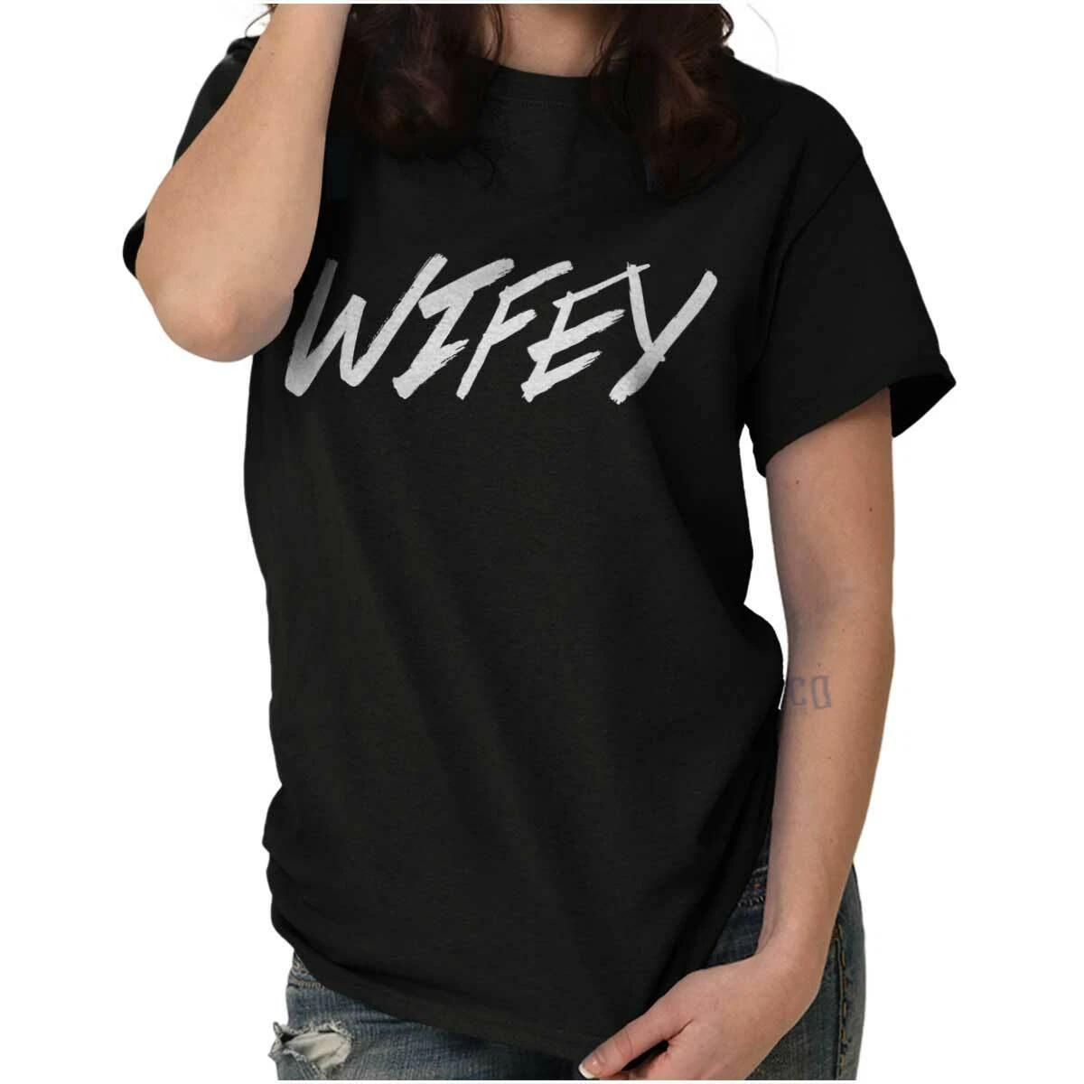 Wifey Best Wife Bride Bachelorette Party Womens Graphic Crewneck T Shirt Tee XXL