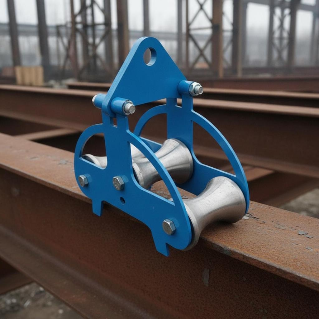 Cable Pulley with Three Rollers Smooth Hardware Reliable for Electricians
