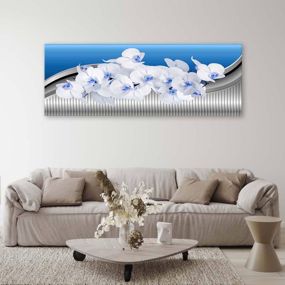 Canvas Print Orchid Flower Blue