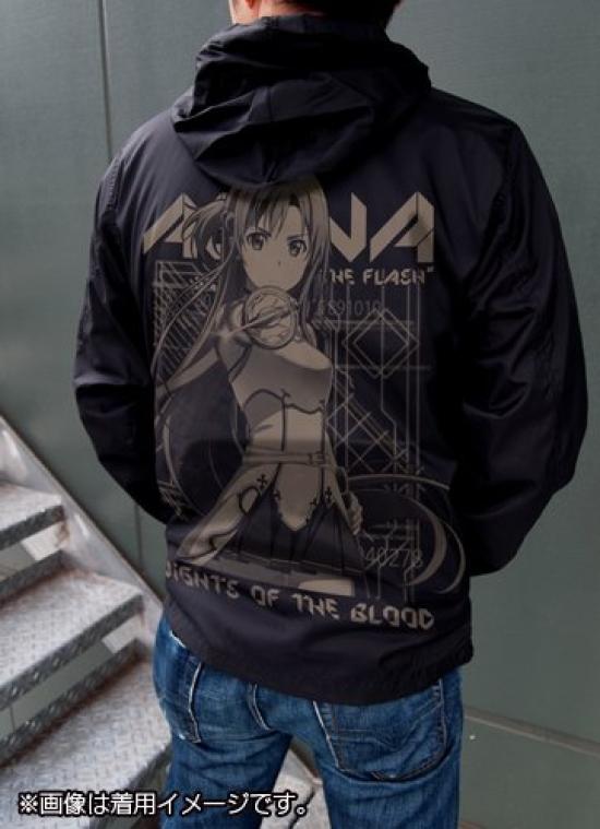 Sword Art Online Asuna Hooded Windbreaker Black X Red M Size