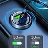 Auto 100W Mini Car Charger Lighter Fast Charging for IPhone QC3.0 Mini PD USB Type C Car Phone Charger for Xiaomi Samsung Huawei