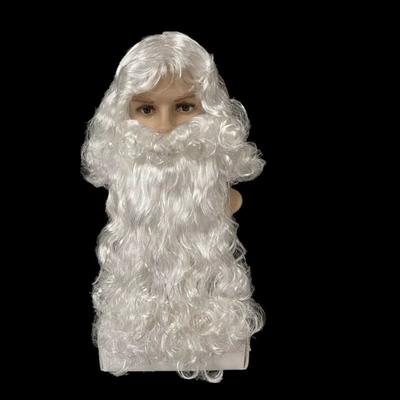 Gift Funny Santa Claus Wig Beard White/Brown Cute Santa Hair and Beard Set Unisex Creative Christmas Cosplay Props Dress Up