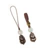 Silver Obsidian & Blue Chalcedony Pi Xiu Lanyard Keychain - Unisex Car & Phone Pendant