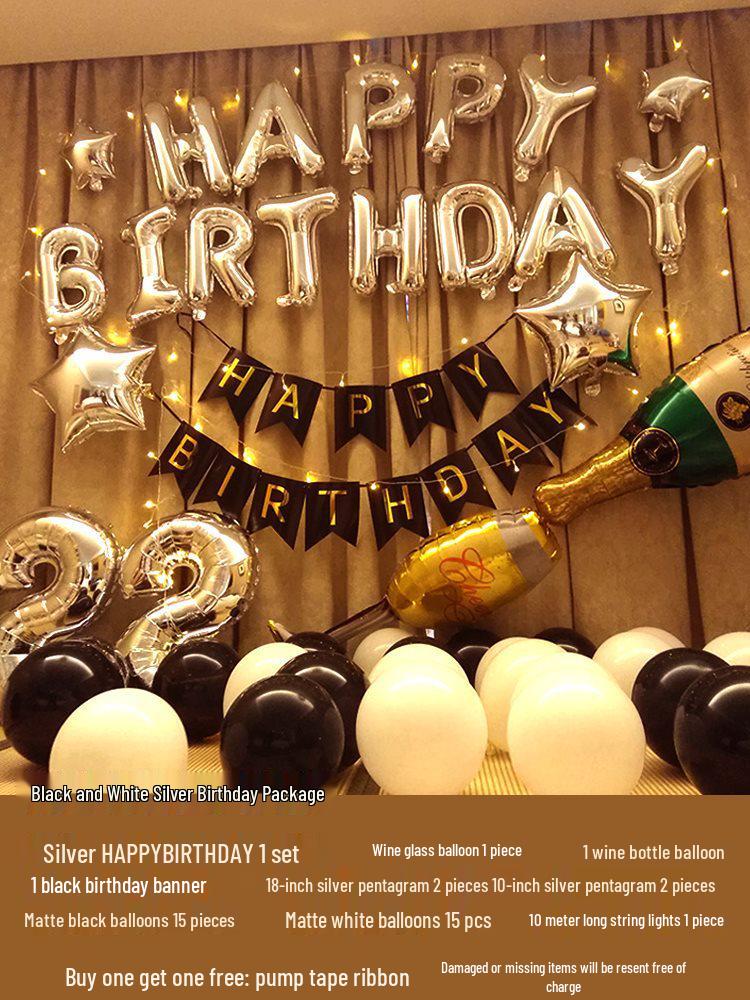 18th Birthday Party Decorations: Balloons & Background Wall Props for Boys & Girls