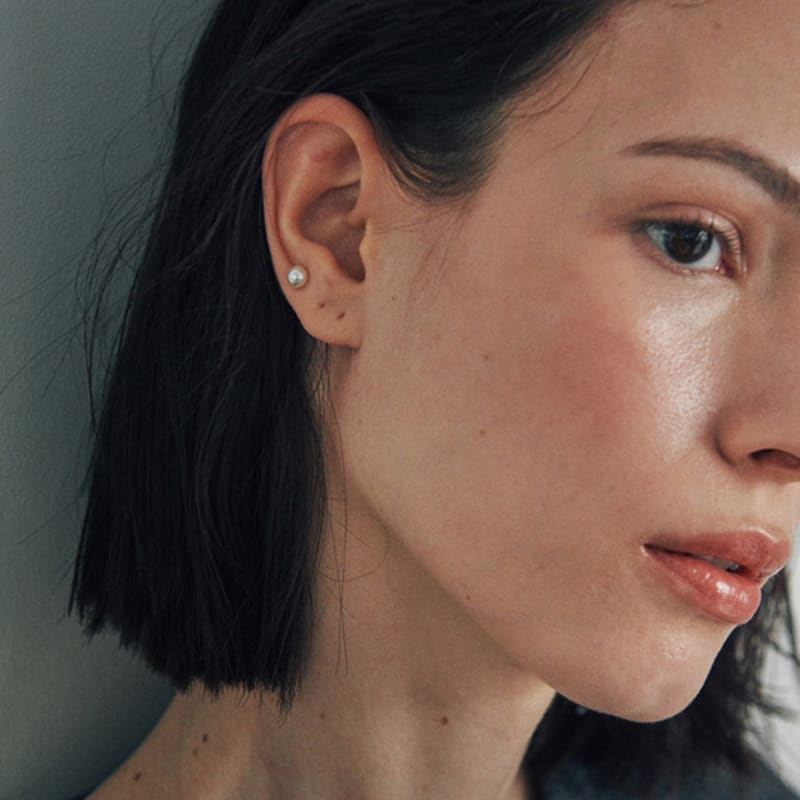 verte [14k gold] Deux.k.46 / pearl piercing (2 size)