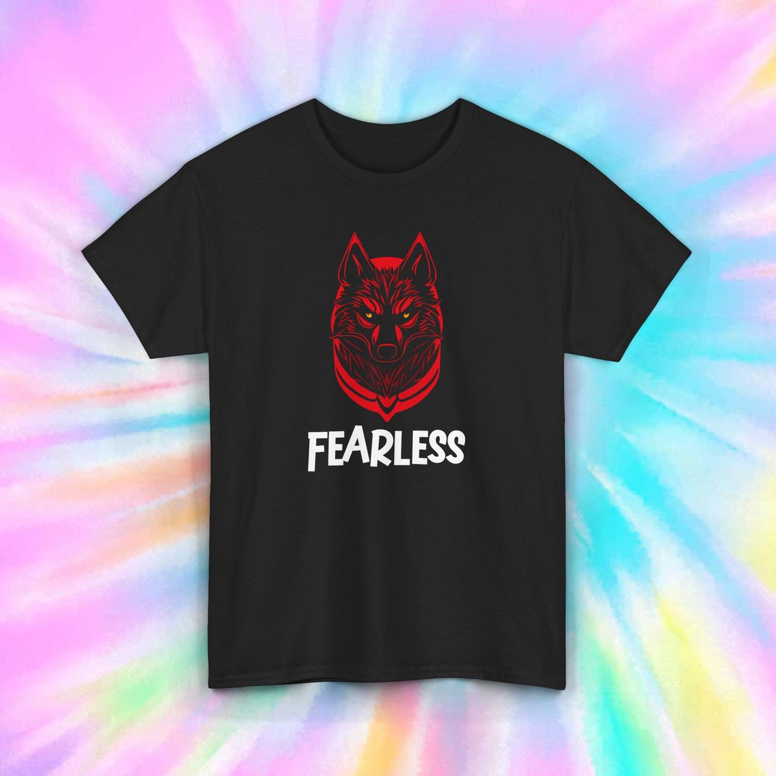 Fearless Wolf Shirt | Red Wolf Graphic Tee S-5XL | Inspirational Gift S