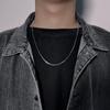 Men's Titanium Steel Clavicle Chain - Trendy Snake Bone Hip Hop Design, European and American Style.