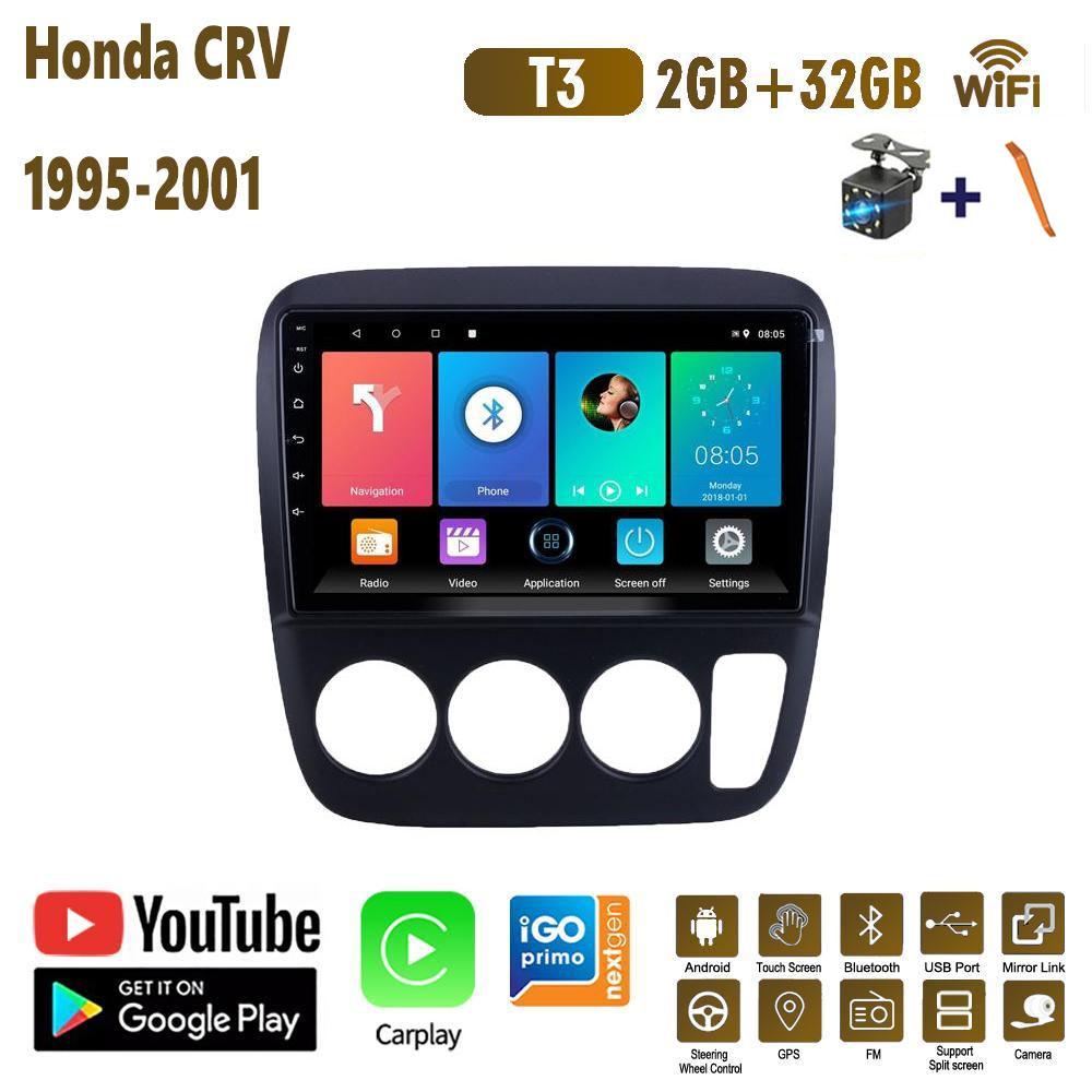 

9-дюймовый автомобильный радиоприемник Android для Honda CRV 1995-2001, мультимедийный видеоплеер, GPS-навигация, WIFI, 2 + 32 ГБ