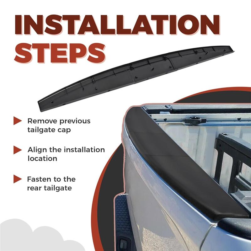 Tailgate Spoiler Lip Cover Protector Cap For Dodge Ram 1500 2500 3500 Tail Gate Top Replace CH1909100 55372052AH