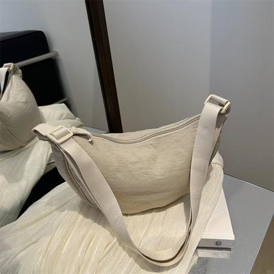 Large-Capacity Bags, Women'S High Value Sense, Niche Summer Canvas, Versatile Messenger Bags, Dumpling Bags.